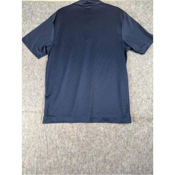 Nike Golf Dri-Fit Polo Shirt Men's Medium Blue Swoosh Logo Collared Pullover - Picture 2 of 5